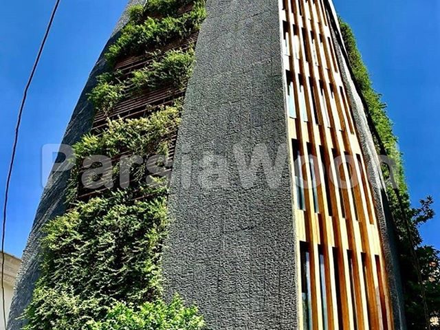 پروژه-نمای-چوبی-ساختمان-در-ولنجک-نمای-روبروی-ساختمان
